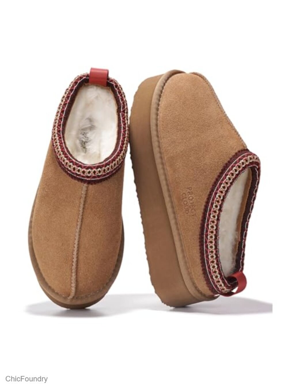 Genuine Leather Slippers with Shearling Lining & Memory Foam